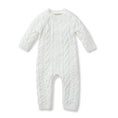 Load image into Gallery viewer, Organic Cable Knit Sweater Romper
