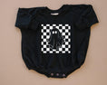 Load image into Gallery viewer, Checkered Ghost Bamboo Sweatshirt Romper
