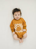 Load image into Gallery viewer, Checkered Ghost Bamboo Sweatshirt Romper
