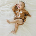 Load image into Gallery viewer, Checkered Ghost Sweatshirt Romper - more colors
