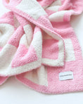 Load image into Gallery viewer, Checkered Plush Blanket | Pink
