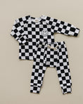 Load image into Gallery viewer, Checkered Smiley Lounge Set | Black
