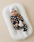 Load image into Gallery viewer, Bamboo Zip Romper | Checker Blaze

