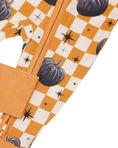 Load image into Gallery viewer, Bamboo Zip Romper | Checkered Pumpkin
