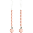 Load image into Gallery viewer, Pacifier Clips in Pink Blush, 2 Pack
