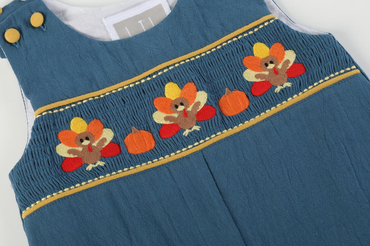 Cobalt Blue Turkey Smocked Longall