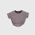 Load image into Gallery viewer, Terry T-Shirt Romper | Cola Stripe
