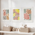 Load image into Gallery viewer, Boho Chic Botanical Decor. Set of 3 Abstract Flowers Prints
