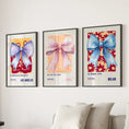 Load image into Gallery viewer, Girly Bow Wall Art Trio. Preppy Pastel Fashion Quotes Posters
