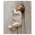 Load image into Gallery viewer, Cream Baby Pajamas | Ruffle Zipper Romper
