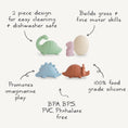 Load image into Gallery viewer, Dino Mold Free Bath Play Set
