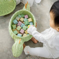 Load image into Gallery viewer, Dinosaur Rattan Storage Basket Mint Green - Medium
