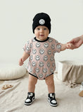Load image into Gallery viewer, Short Sleeve Bubble Romper | Electric Drippy
