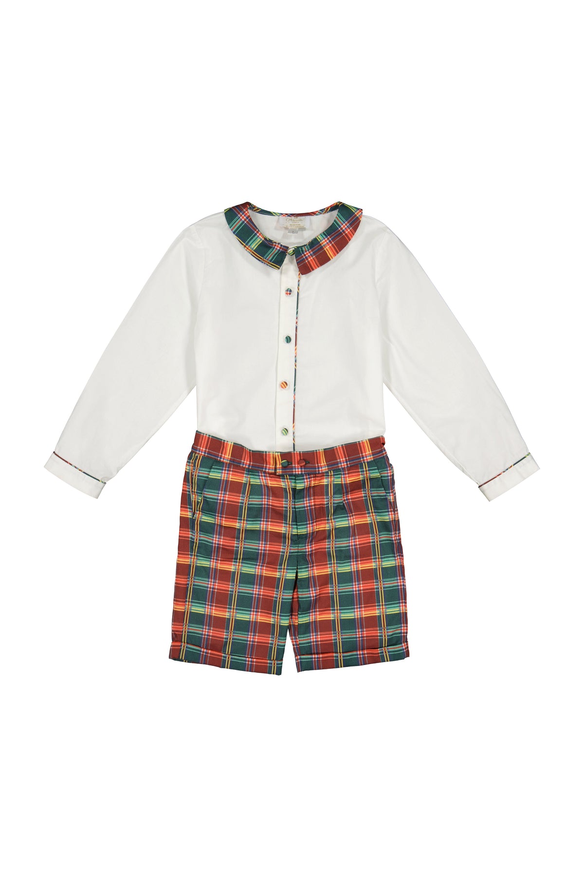 WILLIAM TARTAN ROUGE DRESSY SET