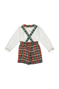 Load image into Gallery viewer, GEORGE TARTAN ROUGE OVERALLS SET
