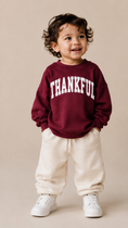Load image into Gallery viewer, Thankful Varsity Kids Sweatshirt
