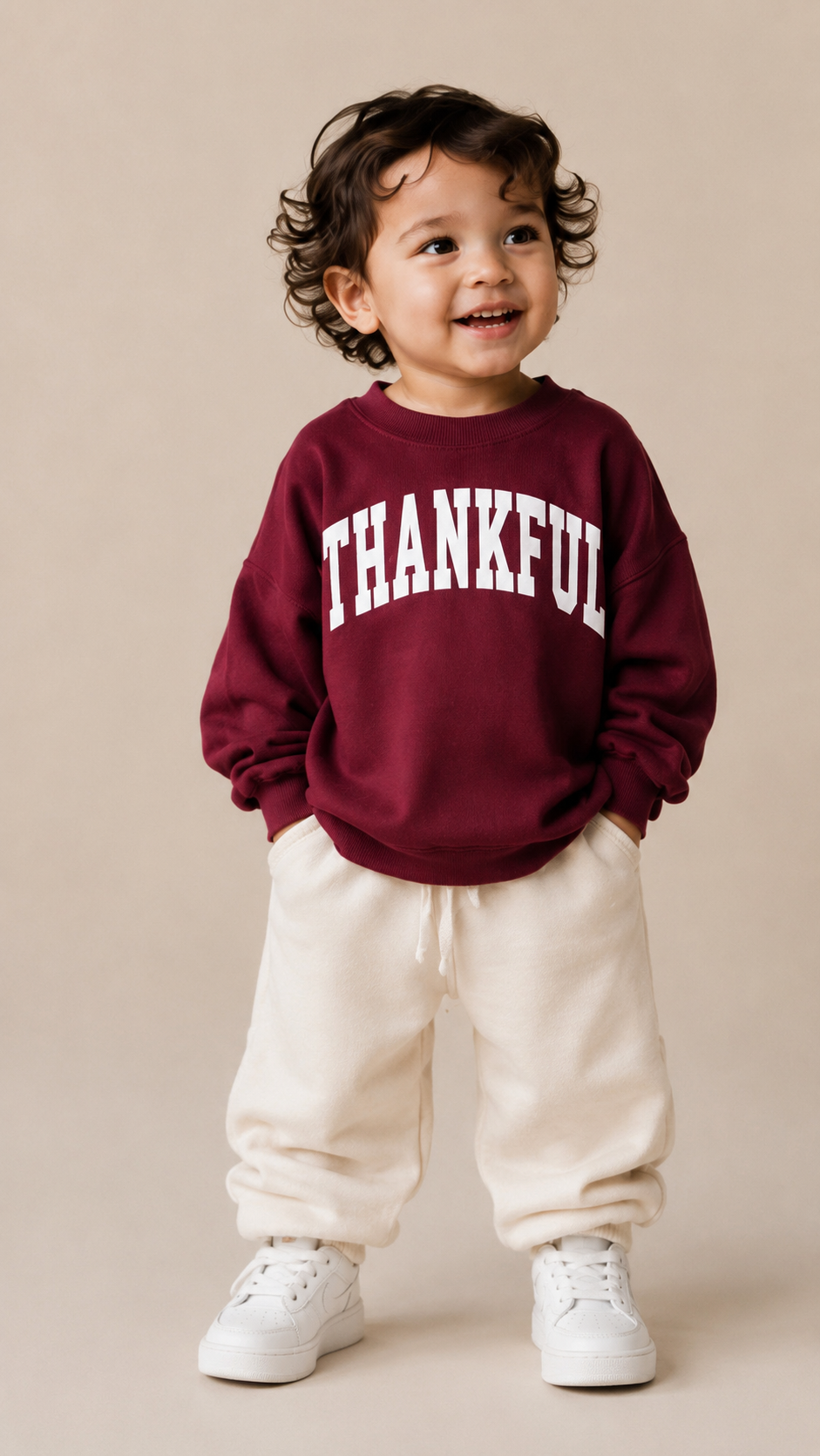 Thankful Varsity Kids Sweatshirt