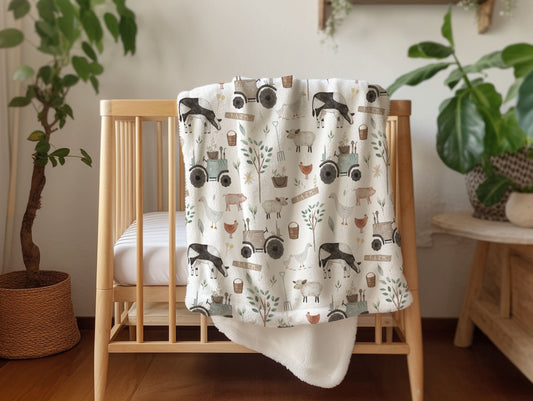 Alphabet - Vintage Baby Blanket