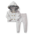Load image into Gallery viewer, Faux Fur Hooded Sweater Set
