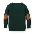 Load image into Gallery viewer, Fine Gauge V-Neck Organic Sweater with Elbow Patches - Baby

