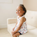 Load image into Gallery viewer, 4th of July Flag Print Bamboo Peplum Top & Bike Shorts
