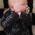Load image into Gallery viewer, Bamboo Zip Pajamas | Flaming Hearts

