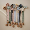 Load image into Gallery viewer, Linen Pacifier Clip 2-Pack
