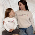 Load image into Gallery viewer, Floral Mama and Mini Matching Outfits | Embroidered Mommy and Me Sweatshirts
