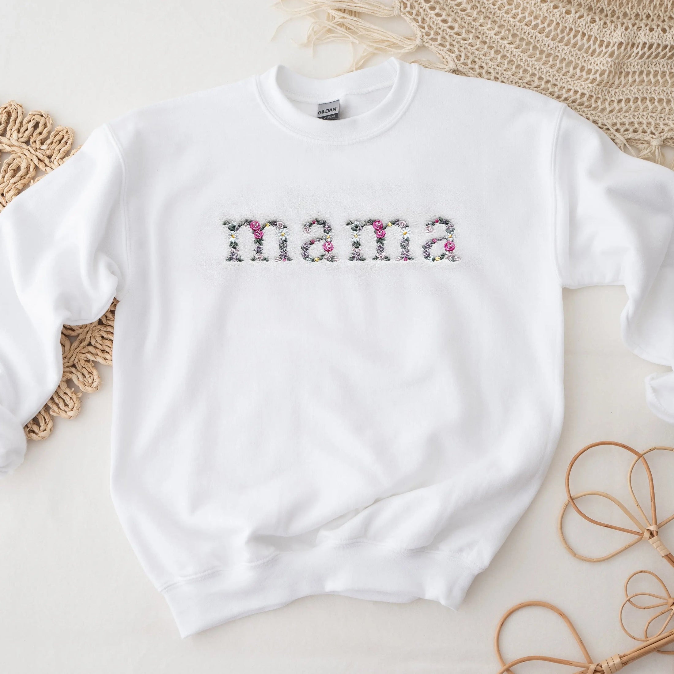 Floral Mama and Mini Matching Outfits | Embroidered Mommy and Me Sweatshirts