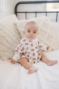 Load image into Gallery viewer, Football Print Bamboo Bubble Romper
