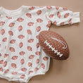 Load image into Gallery viewer, Football Print Bamboo Bubble Romper

