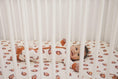 Load image into Gallery viewer, Football Print Bamboo Crib Sheet
