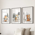 Load image into Gallery viewer, Forest Animal Nursery Decor. Cute Fox Fawn Bear Print Set
