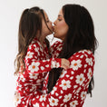 Load image into Gallery viewer, Girl's Bamboo Button Up Lounge Set | Cherry Blossoms
