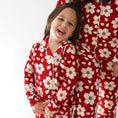 Load image into Gallery viewer, Girl's Bamboo Button Up Lounge Set | Cherry Blossoms
