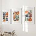 Load image into Gallery viewer, Boho Botanical Set of 3 Wall Art. Abstract Flowers Prints
