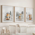 Load image into Gallery viewer, Forest Animal Nursery Decor. Cute Fox Fawn Bear Print Set
