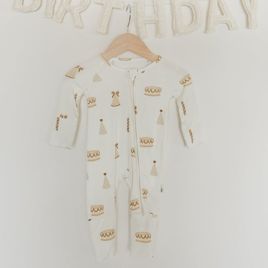 Bamboo Zip Pajamas | Birthday Girl