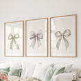 Load image into Gallery viewer, Aesthetic Bow Wall Art Set of 3. Neutral Gallery Set
