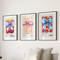 Load image into Gallery viewer, Girly Bow Wall Art Trio. Preppy Pastel Fashion Quotes Posters
