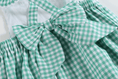 Load image into Gallery viewer, Green Gingham Watermelon Ruffle Romper
