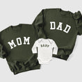 Load image into Gallery viewer, Mom, Dad and Baby Family Matching Sweatshirts in Army Green

