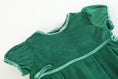 Load image into Gallery viewer, Green Velvet and Satin Bow Christmas Dress
