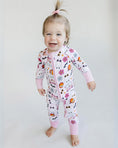 Load image into Gallery viewer, Bamboo Zip Romper | Retro Ghost
