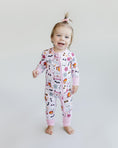 Load image into Gallery viewer, Bamboo Zip Romper | Retro Ghost
