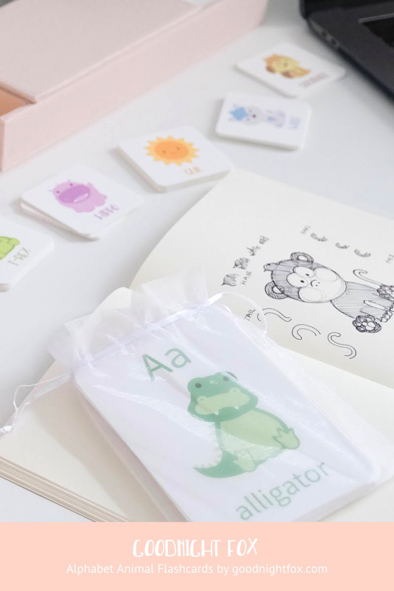 Animal Alphabet Flashcards – A to Z Learning Cards for Toddlers and Preschoolers