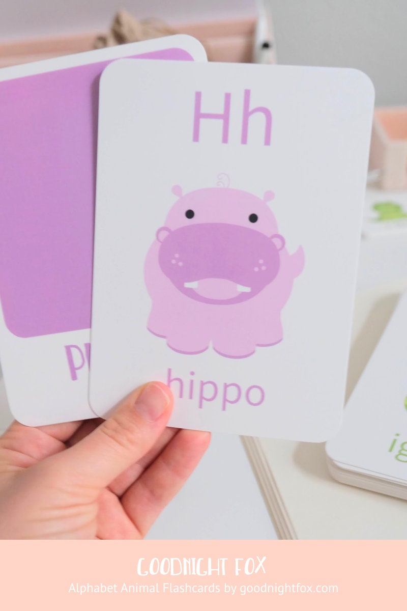 Animal Alphabet Flashcards – A to Z Learning Cards for Toddlers and Preschoolers
