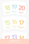 Load image into Gallery viewer, Counting Flashcards, Numbers 1 to 20
