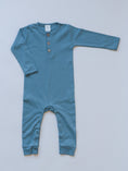 Load image into Gallery viewer, Organic Cotton Henley Romper
