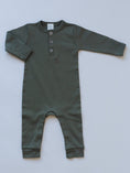 Load image into Gallery viewer, Organic Cotton Henley Romper
